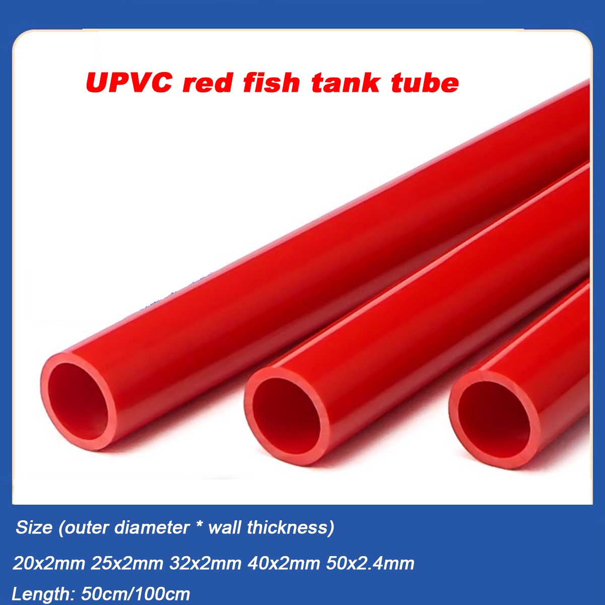 Aquarium Plant Red - 20 ~ 50mm UPVC Tube Aquarium