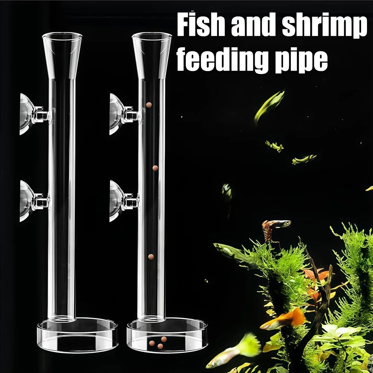 Aquarium Plant Red - Tube d'alimentation et plateau pour crevettes