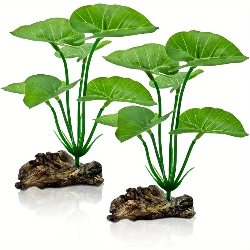 Planted Aquarium Maintenance - Plantes d'aquarium artificielles, feuilles flottantes réalistes,